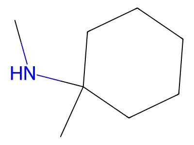 N,1-dimethylcyclohexan-1-amine structure