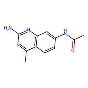 Acetamide, N-(2-amino-4-methyl-7-quinolinyl)- structure