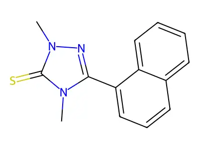 3H-1,2,4-Triazole-3-thione, 2,4-dihydro-2,4-dimethyl-5-(naphthalenyl)- structure