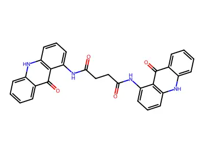 Butanediamide, N,N'-bis(9,10-dihydro-9-oxo-1-acridinyl)- structure