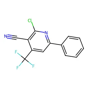 2-Chloro-6-phenyl-4-(trifluoromethyl)nicotinonitrile structure