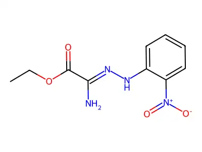 ethyl {N'-[(2-nitrophenyl)amino]carbamimidoyl}formate structure