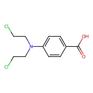 4-(Bis(2-chloroethyl)amino)benzoic acid structure