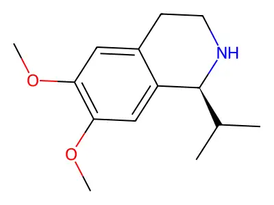 1-Isopropyl-6,7-dimethoxy-1,2,3,4-tetrahydroisoquinoline structure