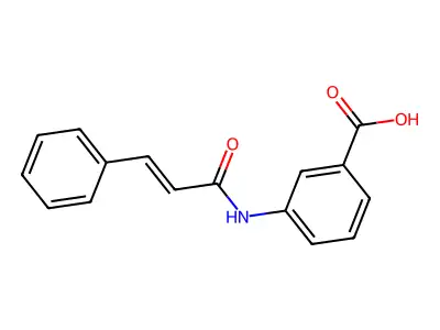 3-{[(E)-3-苯基-2-丙烯酰]氨基}苯甲酸 structure