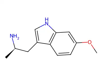 (R)-1-(6-Methoxy-1H-indol-3-yl)propan-2-amine structure