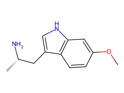 (2S)-1-(6-methoxy-1H-indol-3-yl)propan-2-amine structure