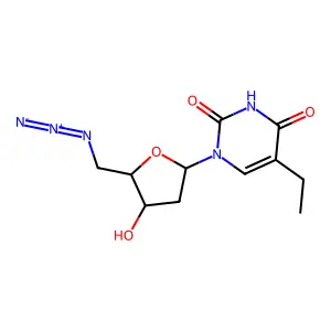 5'-Azido-5-ethyl-2',5'-dideoxyuridine structure