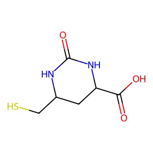 4-Carboxy-6-(mercaptomethyl)-3,4,5,6-tetrahydropyrimidin-2(1H)-one structure
