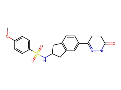 6-(2-o-Methoxybenzenesulphonamido-indan-5-yl)-4,5-dihydro-pyridazin-3(2H)-one structure
