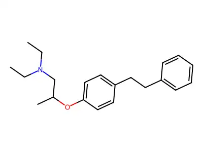 N,N-Diethyl-2-(p-phenethylphenoxy)propylamine structure