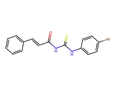 2-Propenamide, N-[[(4-bromophenyl)amino]thioxomethyl]-3-phenyl- structure