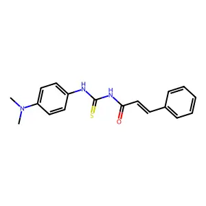 (2E)-N-{[4-(dimethylamino)phenyl]carbamothioyl}-3-phenylprop-2-enamide structure