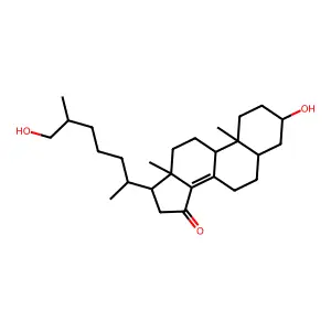 Cholest-8(14)-ene-3,26-diol-15-one structure
