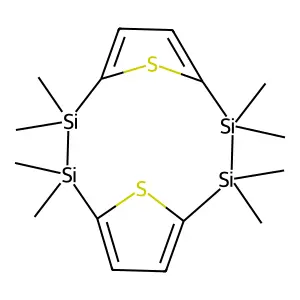 Octamethyltetrasila(2.2)(2,5)thiophenophane structure