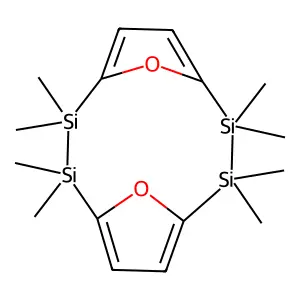 Octamethyltetrasila(2.2)(2,5)furanophane structure