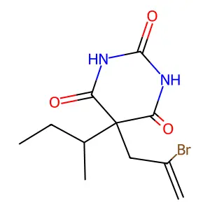 5-(2-Bromo-2-propen-1-yl)-5-(1-methylpropyl)-2,4,6(1H,3H,5H)-pyrimidinetrione structure