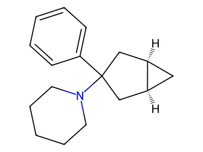 3-Phenyl-3-(N-piperidinyl)bicyclo(3.1.0)hexane structure