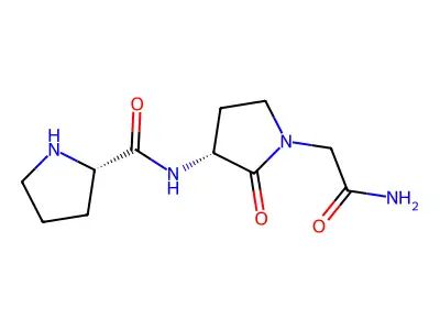 3-(N-脯氨酰氨基)-2-氧代-1-吡咯烷乙酰胺 structure