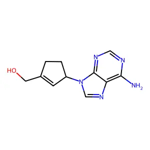 1-Cyclopentene-1-methanol, 3-(6-amino-9H-purin-9-yl)-, (S)- structure