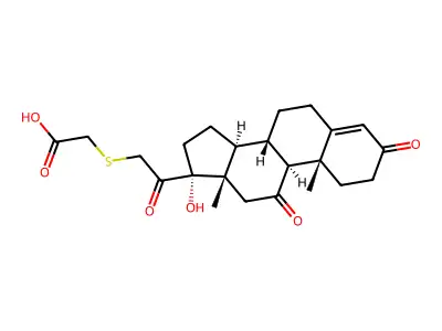 [(17-Hydroxy-3,11,20-trioxopregn-4-en-21-yl)sulfanyl]acetic acid structure
