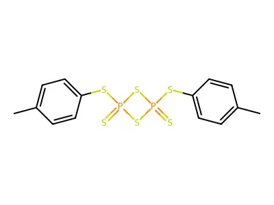 2,4-Bis(p-tolylthio)-1,3-dithia-2,4-diphosphetane-2,4-disulfide structure
