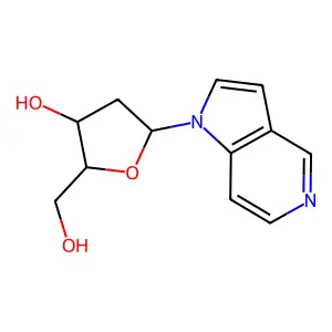 (2R,3S,5R)-2-(hydroxymethyl)-5-pyrrolo[3,2-c]pyridin-1-yl-tetrahydrofuran-3-ol structure