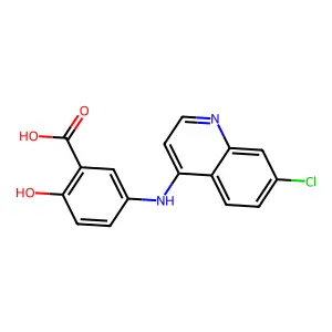 5-[(7-Chloroquinolin-4-yl)amino]-2-hydroxybenzoic acid structure