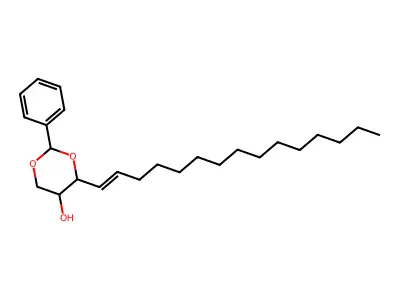 4-Pentadec-1-enyl-2-phenyl-1,3-dioxan-5-ol structure