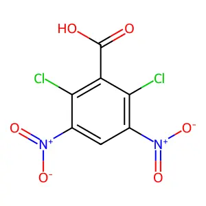 2,6-Dichloro-3,5-dinitrobenzoic acid structure