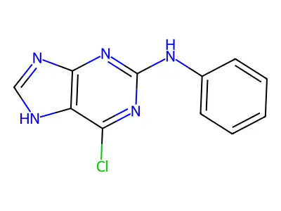9H-Purin-2-amine, 6-chloro-N-phenyl- structure