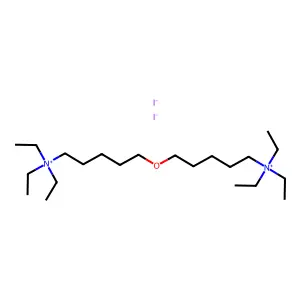 5,5'-Oxybis(N,N,N-triethylpentan-1-aminium) diiodide structure