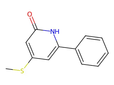 2(1H)-Pyridinone, 4-(methylthio)-6-phenyl- structure