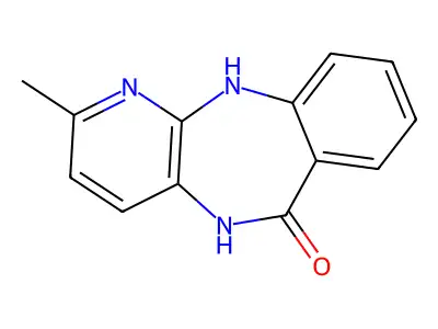 2-Methyl-5,11-dihydro-6H-pyrido(2,3-b)(1,4)benzodiazepin-6-one structure