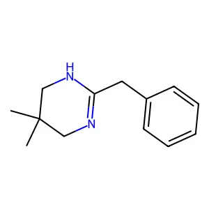Pyrimidine, 1,4,5,6-tetrahydro-5,5-dimethyl-2-(phenylmethyl)- structure