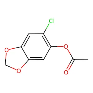 1,3-Benzodioxol-5-ol, 6-chloro-, 5-acetate structure