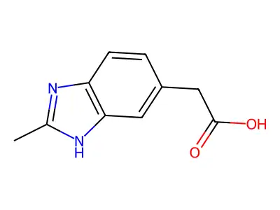 (2-Methyl-1H-benzimidazol-5-YL)acetic acid structure