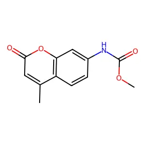 Methyl (4-methyl-2-oxo-2H-1-benzopyran-7-yl)carbamate structure