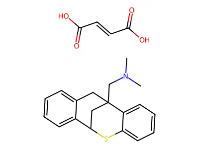 6,12-Methano-12H-dibenzo(b,f)thiocin-12-methanamine, 6,11-dihydro-N,N-dimethyl-, (Z)-2-butenedioate (1:1) structure