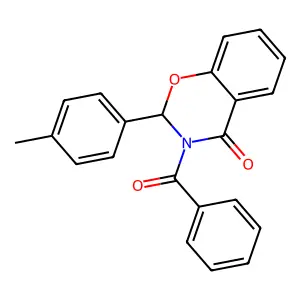 3-Benzoyl-2-(4-methylphenyl)-2,3-dihydro-4H-1,3-benzoxazin-4-one structure