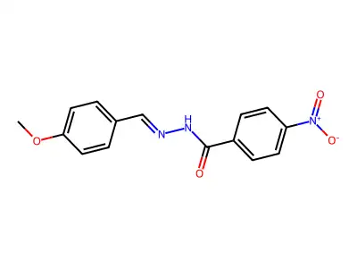 N'-(4-methoxybenzylidene)-4-nitrobenzohydrazide structure