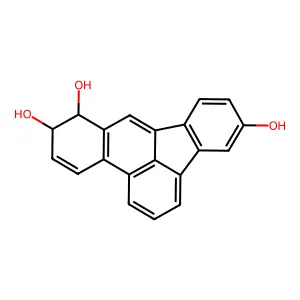 9,10-Dihydro-5,9,10-trihydroxybenzo(b)fluoranthene structure