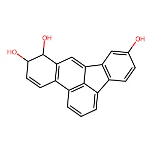 9,10-Dihydro-6,9,10-trihydroxybenzo(b)fluoranthene structure