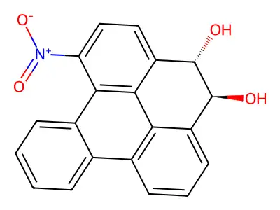 trans-4,5-Dihydroxy-1-nitro-4,5-dihydrobenzo(e)pyrene structure