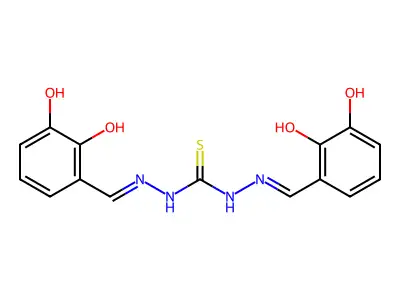 1,3-Bis[(2,3-dihydroxyphenyl)methylideneamino]thiourea structure