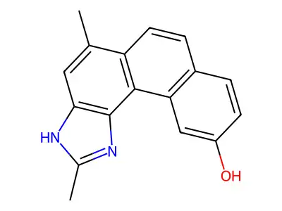 2,5-Dimethyl-3H-phenanthro(3,4-d)imidazol-10-ol structure