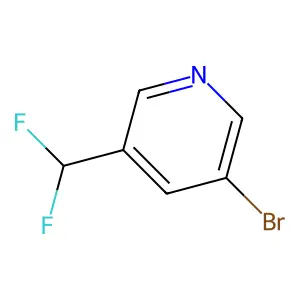 3-Bromo-5-(difluoromethyl)pyridine structure