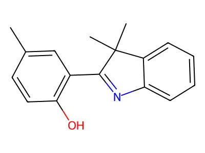 Phenol, 2-(3,3-dimethyl-3H-indol-2-yl)-4-methyl- structure