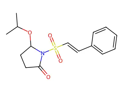 1-(Styrenesulphonyl)-2-oxo-5-isopropyloxy pyrrolidine structure