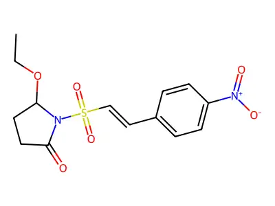 5-Ethoxy-1-[2-(4-nitrophenyl)ethenylsulfonyl]pyrrolidin-2-one structure